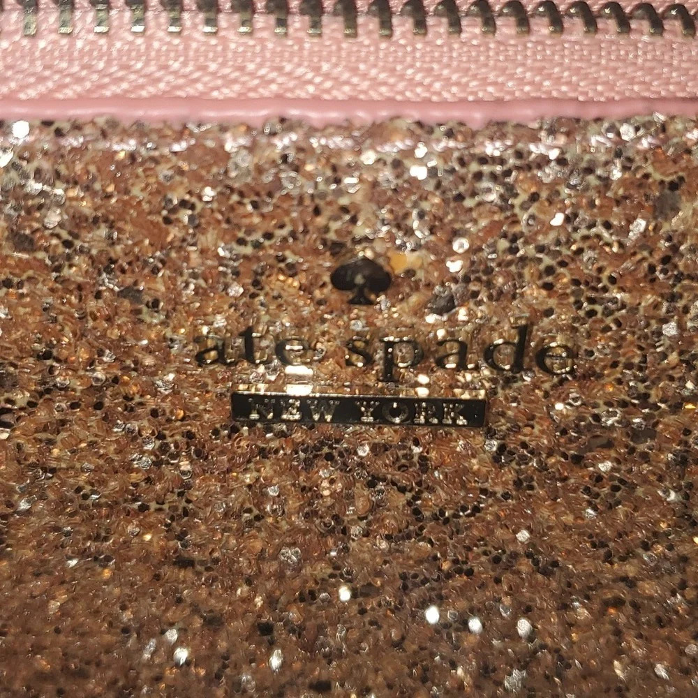 Kate Spade Rose Gold Glitter Clutch - Picture 10 of 14